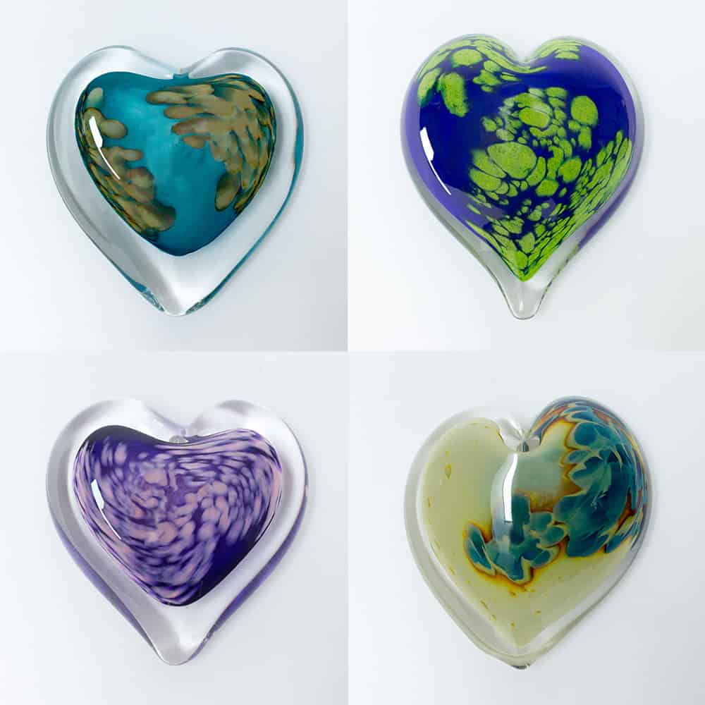 Heart Paperweight epiphany studios handblown glass handmade