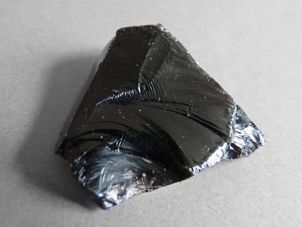 Obsidian is a type of volcanic rock.