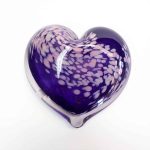 Parisian Nights Glass Heart Paperweight