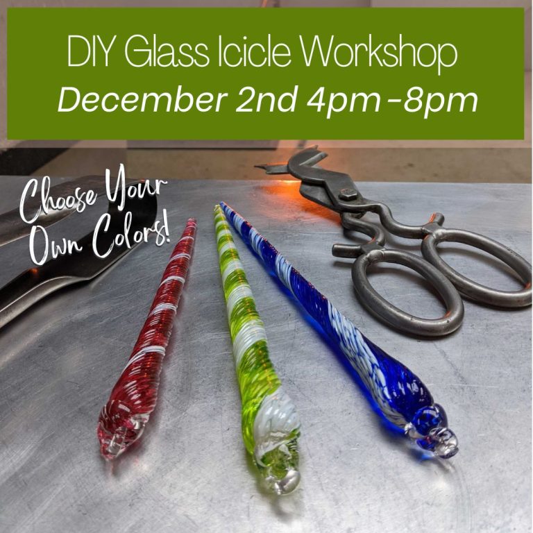 DIY Glass Icicle Workshop December 2nd