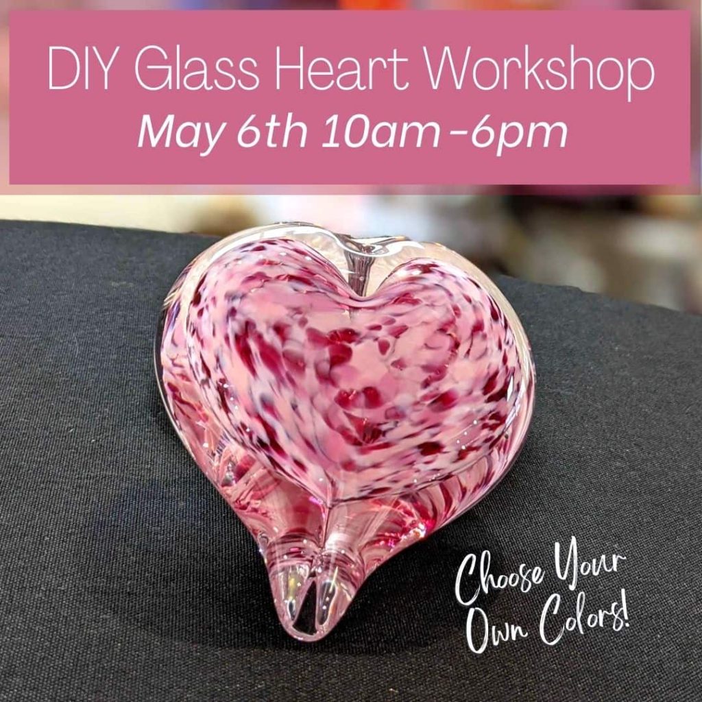 May 6 DIY Glass Heart Paperweight