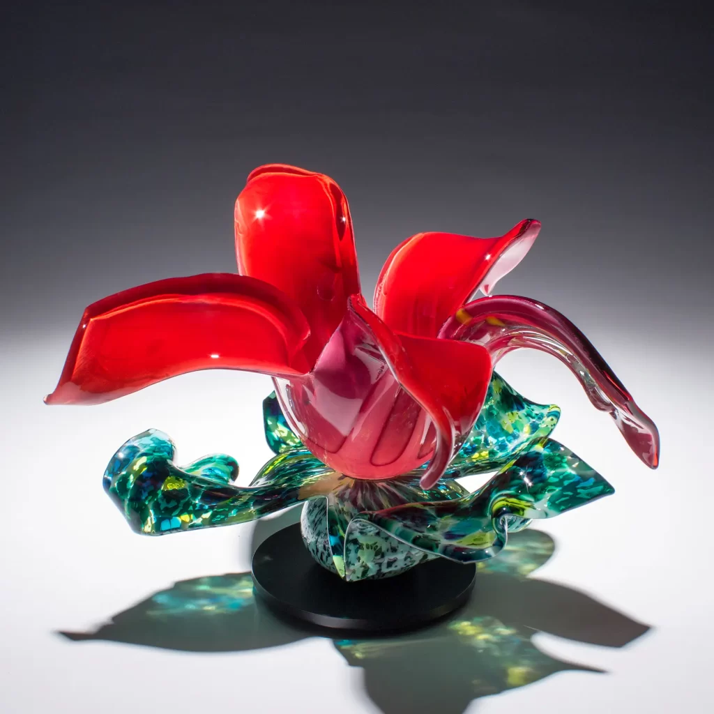 Ava Glass Flower Sculpture