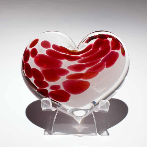 forget me not glass heart