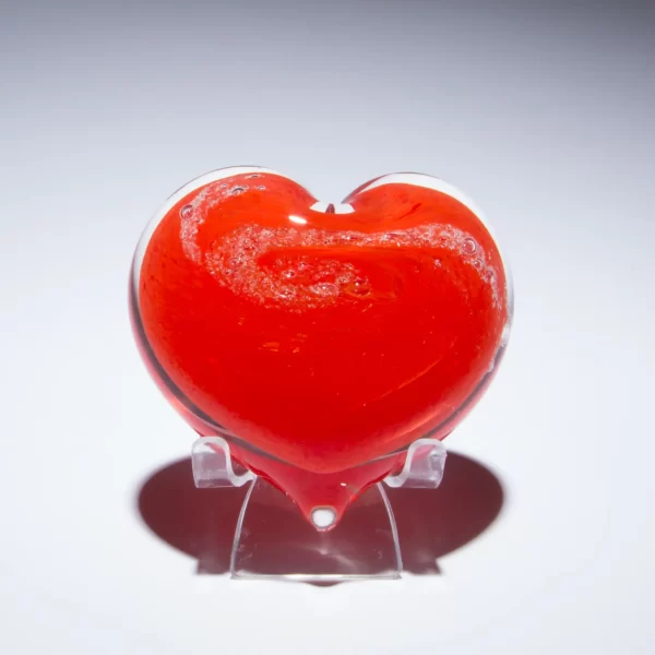 Memorial Heart Red Front on Stand