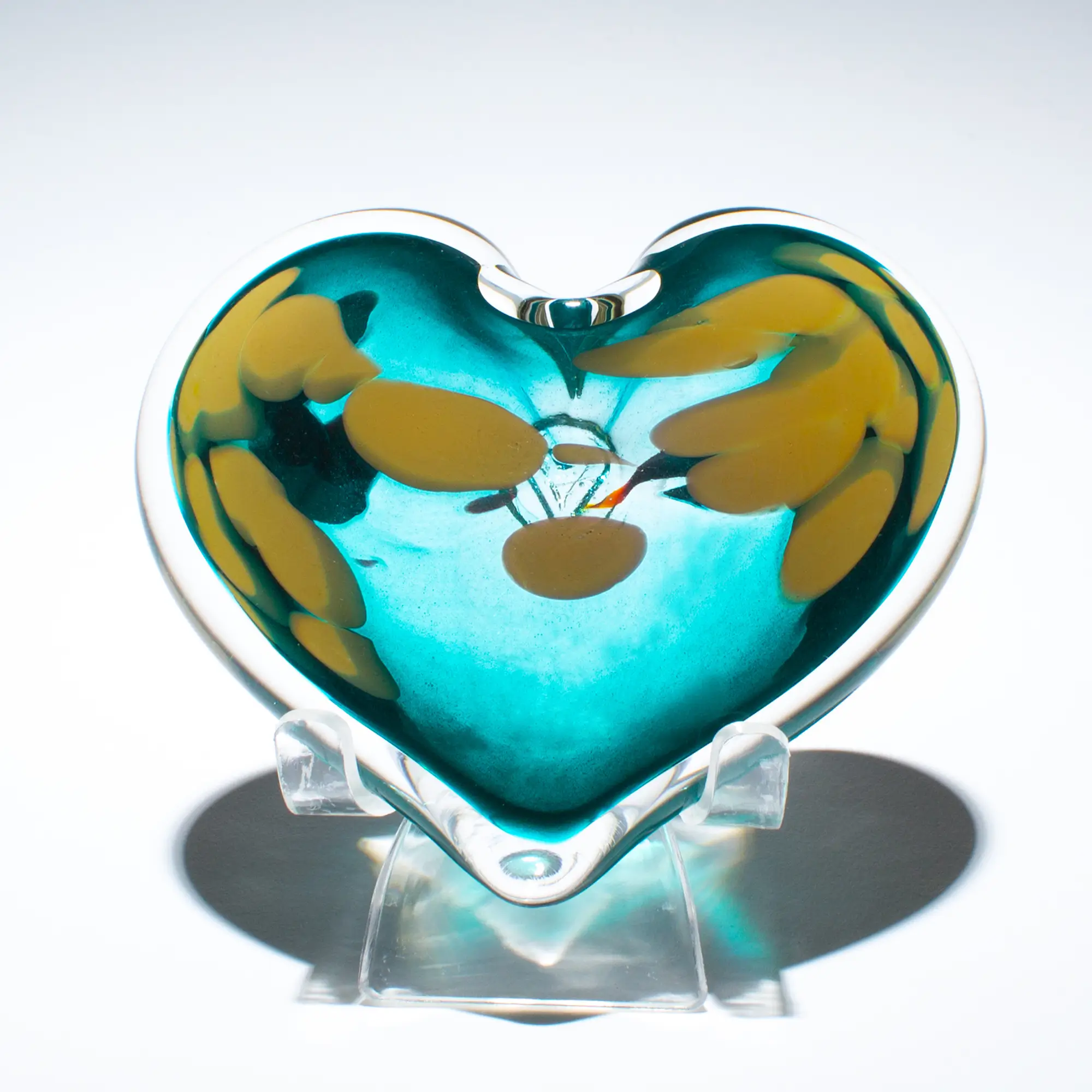 Coral Sea Heart Paperweight