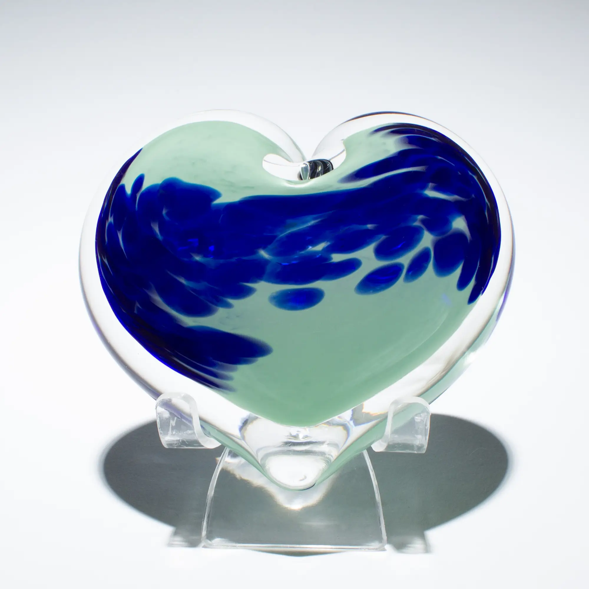 Pixie Stardust Glass Heart Paperweight