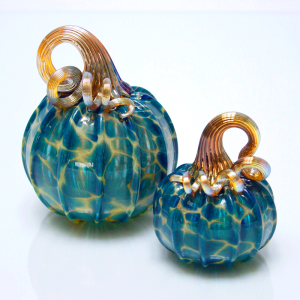 Turquoise Pumpkin | Epiphany Studios | handblown glass | fall decor