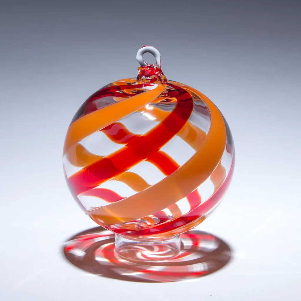 Persimmon Dream Flurry Glass Ornament