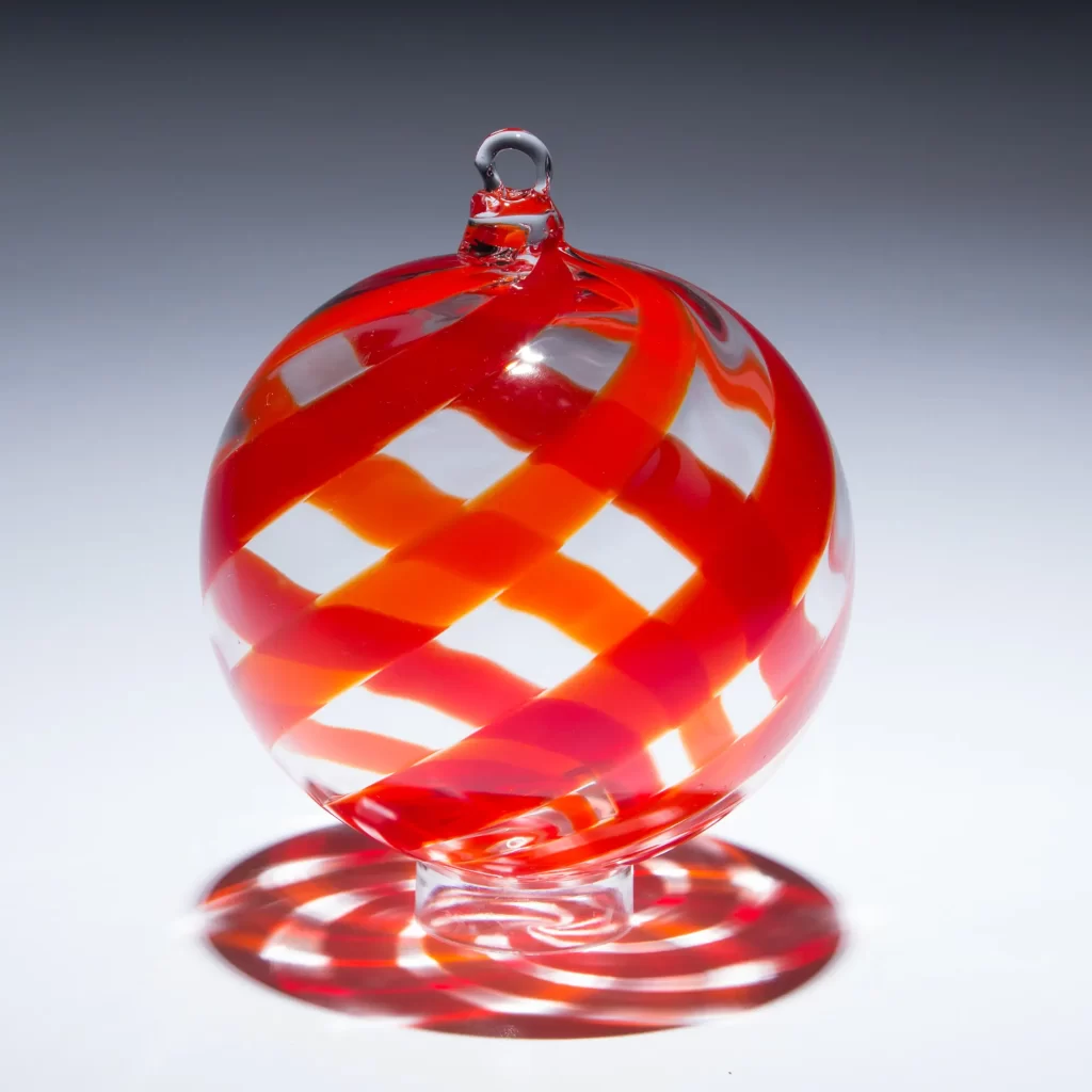 Rojo Dream Flurry Glass Ornament