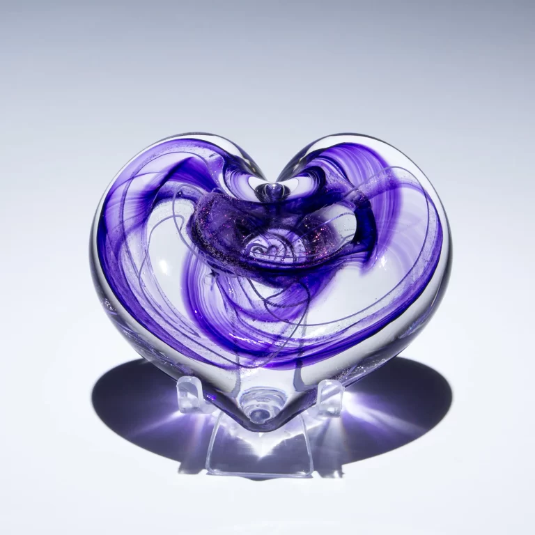 Violet Enchanted Heart Paperweight