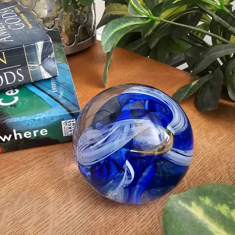 Royal Blue Circle of Life Paperweight