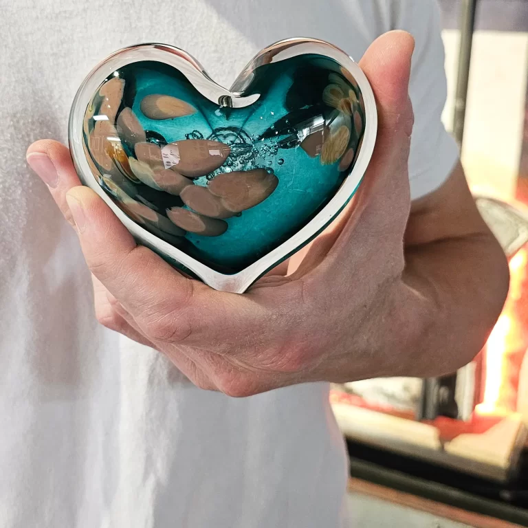 Coral Sea Heart Paperweight