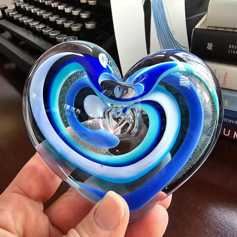 Moonlight Dream Heart Paperweight