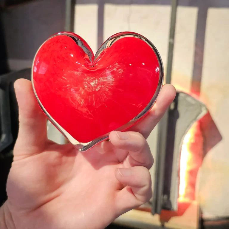 Saturday Night Red Heart Paperweight