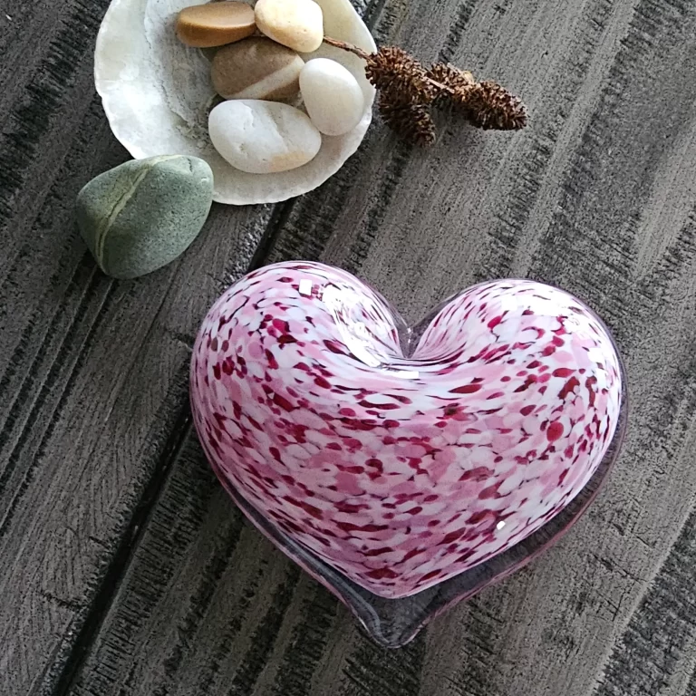 Wild Rose Heart Paperweight