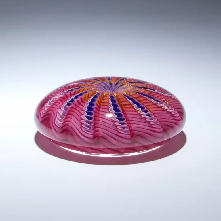 Pink Sea Urchin Signature Paperweight - sideview