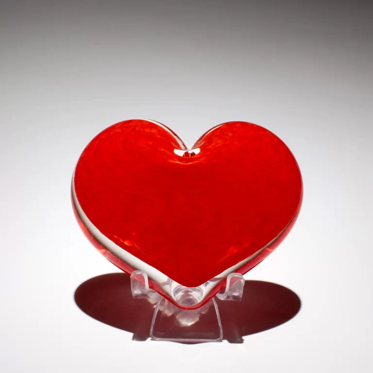 Saturday Night Red Heart Paperweight