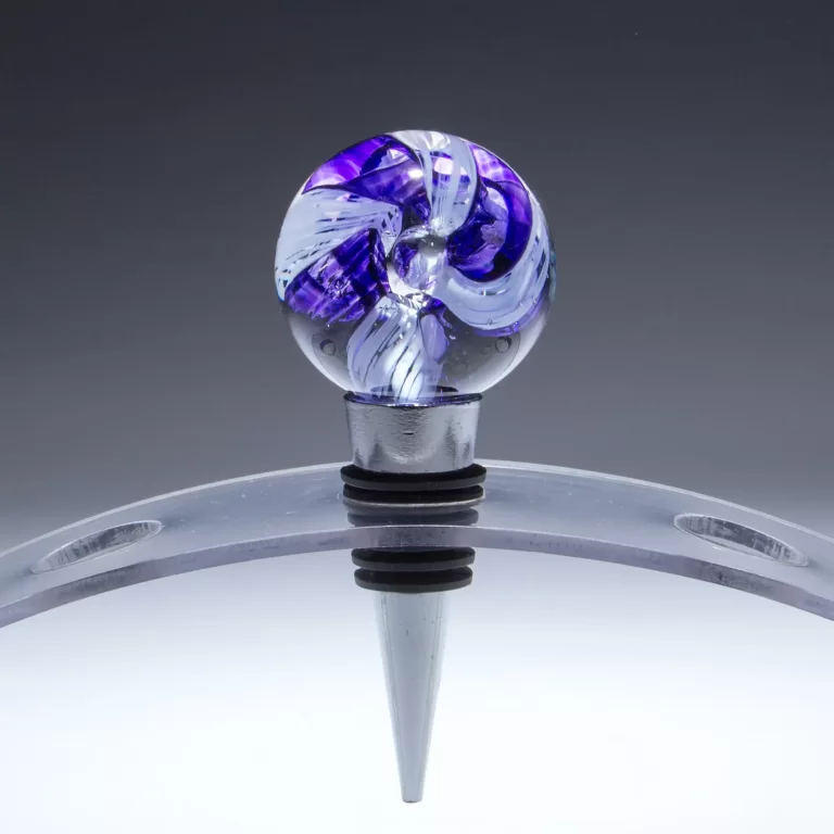 Violet Circle of Life Wine Stopper