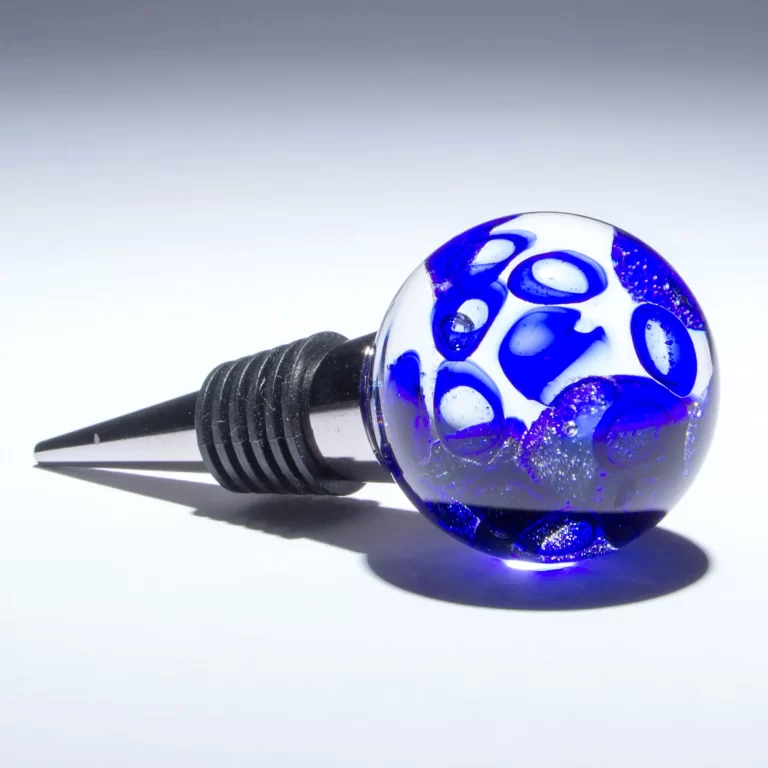 Royal Blue Murrini Wine Stopper