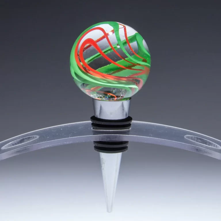 Green + Red Stringer Wine Stopper