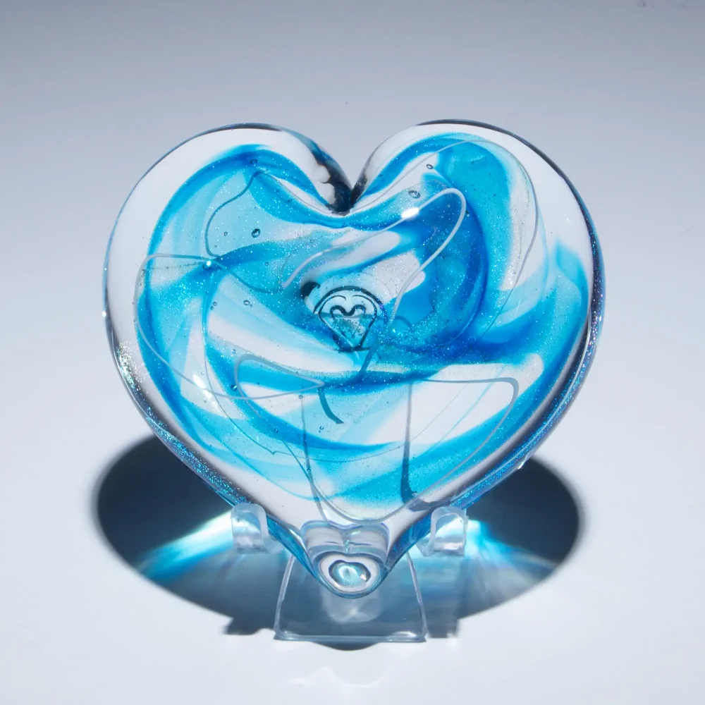 Enchanted Blue Ice Heart Paperweight of the Year 2025