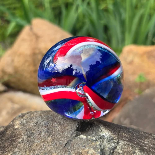patriotic heart paperweight